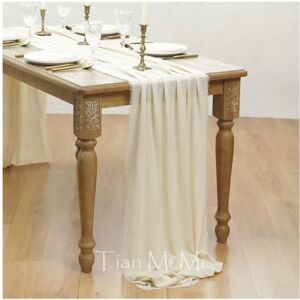 nobrand (40x300cm, Beige) Table Runner Rustic Cotton Gauze Cloth Dining Burlap Retro Bur nobrand (40x300cm, Beige) Table Runner Rustic Cotton Gauze Cloth Dining Burlap Retro Bur