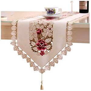 SwirlColor Embroidery Table Runner, Flower Table Runner Decorative Hollow Dining Table Cove SwirlColor Embroidery Table Runner, Flower Table Runner Decorative Hollow Dining Table Cove