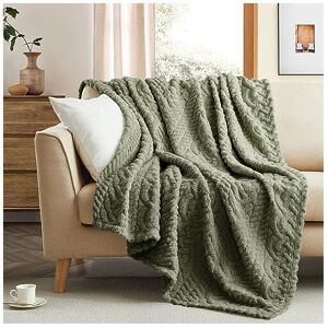 CoastLine Sherpa Throw Blanket,Cable Pattern Decorative Soft Cozy Blanket for Couch Sofa,L CoastLine Sherpa Throw Blanket,Cable Pattern Decorative Soft Cozy Blanket for Couch Sofa,L