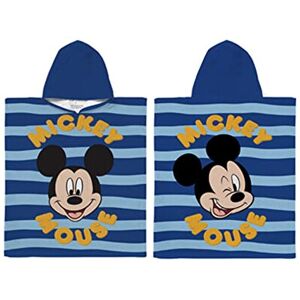 Character World Official Disney Mickey Mouse Hooded Towel Poncho 115x50 cm Sea Stripe Design Character World Official Disney Mickey Mouse Hooded Towel Poncho 115x50 cm Sea Stripe Design