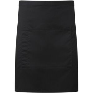 (One Size, Black) Premier Colours Front Pocket Waist Apron (One Size, Black) Premier Colours Front Pocket Waist Apron