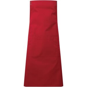(One Size, Red) Premier Unisex Adult Swap & Pop Customizable Full Apron (One Size, Red) Premier Unisex Adult Swap & Pop Customizable Full Apron