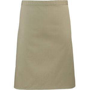 (One Size, Khaki) Premier Ladies/Womens Mid-Length Apron (Pack of 2) (One Size, Khaki) Premier Ladies/Womens Mid-Length Apron (Pack of 2)