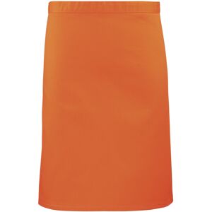 (One Size, Orange) Premier Ladies/Womens Mid-Length Apron (One Size, Orange) Premier Ladies/Womens Mid-Length Apron