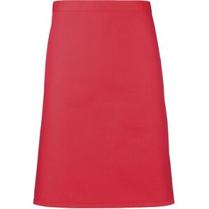 (One Size, Strawberry Red) Premier Ladies/Womens Mid-Length Apron (One Size, Strawberry Red) Premier Ladies/Womens Mid-Length Apron