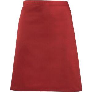 (One Size, Red) Premier Ladies/Womens Mid-Length Apron (One Size, Red) Premier Ladies/Womens Mid-Length Apron