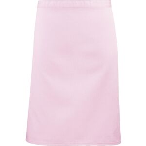 (One Size, Pink) Premier Ladies/Womens Mid-Length Apron (One Size, Pink) Premier Ladies/Womens Mid-Length Apron