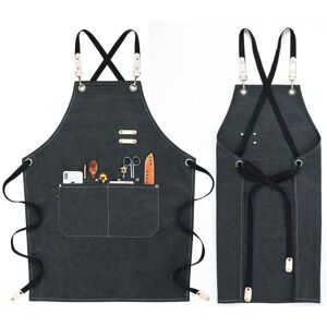 Irich Gardening canvas apron black overalls Irich Gardening canvas apron black overalls