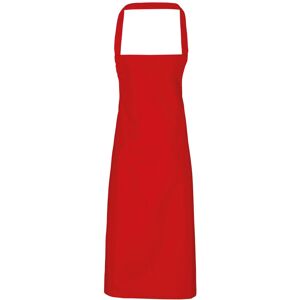 (One Size, Red) Premier Unisex Adult Cotton Bibbed Apron (One Size, Red) Premier Unisex Adult Cotton Bibbed Apron
