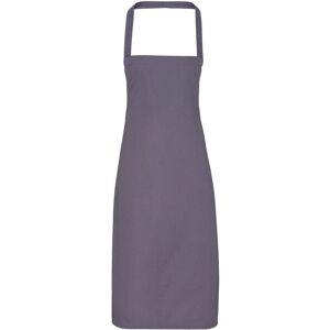 (One Size, Dark Grey) Premier Unisex Adult Cotton Bibbed Apron (One Size, Dark Grey) Premier Unisex Adult Cotton Bibbed Apron