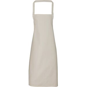(One Size, Natural) Premier Unisex Adult Cotton Bibbed Apron (One Size, Natural) Premier Unisex Adult Cotton Bibbed Apron