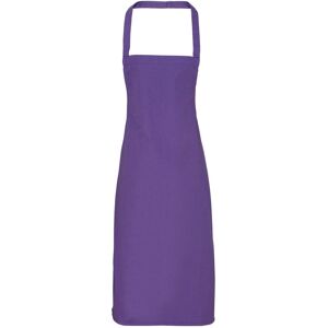 (One Size, Purple) Premier Unisex Adult Cotton Bibbed Apron (One Size, Purple) Premier Unisex Adult Cotton Bibbed Apron