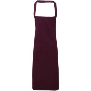 (One Size, Aubergine) Premier Unisex Adult Cotton Bibbed Apron (One Size, Aubergine) Premier Unisex Adult Cotton Bibbed Apron