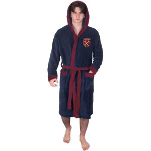 (Navy Blue, 3XL) West Ham United Mens Dressing Gown Robe Hooded Fleece OFFICIAL (Navy Blue, 3XL) West Ham United Mens Dressing Gown Robe Hooded Fleece OFFICIAL
