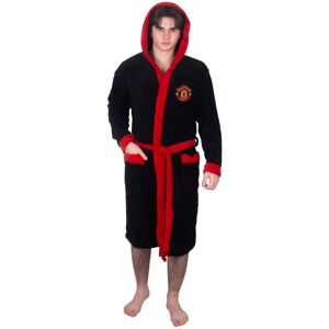 (Black, 3XL) Manchester United Mens Dressing Gown Robe Hooded Fleece OFFICIAL Fo (Black, 3XL) Manchester United Mens Dressing Gown Robe Hooded Fleece OFFICIAL Fo
