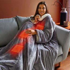 Silentnight Luxury Snugsie USB Heated Wearable Blanket, Sherpa Fleece Lined Silentnight Luxury Snugsie USB Heated Wearable Blanket, Sherpa Fleece Lined