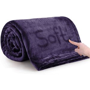 Oxford Homeware (Purple, Single: 130 cm x 150 cm.) Faux Fur Fleece Throw Warm Soft Mink Blanket Oxford Homeware (Purple, Single: 130 cm x 150 cm.) Faux Fur Fleece Throw Warm Soft Mink Blanket