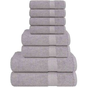 (grey) vidaXL Towel Set 8 Piece Tea Towel Hand Towel Wash Towel 360 gsm 100% Cot (grey) vidaXL Towel Set 8 Piece Tea Towel Hand Towel Wash Towel 360 gsm 100% Cot