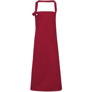 (One Size, Burgundy) Premier Unisex Calibre Heavy Cotton Canvas Bib Apron (One Size, Burgundy) Premier Unisex Calibre Heavy Cotton Canvas Bib Apron