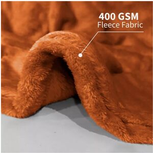 Luxlinen (Rust, Double) Faux Fur Fleece Throw Soft Warm Mink Sofa Blanket Luxlinen (Rust, Double) Faux Fur Fleece Throw Soft Warm Mink Sofa Blanket