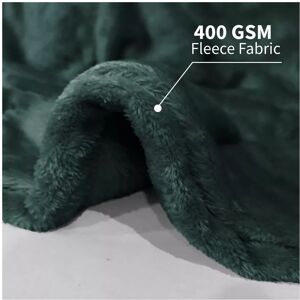 Luxlinen (Green, Double) Faux Fur Fleece Throw Soft Warm Mink Sofa Blanket Luxlinen (Green, Double) Faux Fur Fleece Throw Soft Warm Mink Sofa Blanket