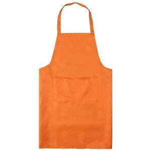 Unbranded (Orange) Plain Apron With Front Pocket For Chefs Butchers Kitchen Cooking Craft Unbranded (Orange) Plain Apron With Front Pocket For Chefs Butchers Kitchen Cooking Craft