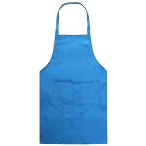 Unbranded (Blue) Plain Apron With Front Pocket For Chefs Butchers Kitchen Cooking Craft Unbranded (Blue) Plain Apron With Front Pocket For Chefs Butchers Kitchen Cooking Craft