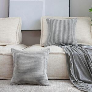 konhill (As show, One size) Throw Pillow Covers 18 x 18 Set of 2 Striped Velvet Corduroy konhill (As show, One size) Throw Pillow Covers 18 x 18 Set of 2 Striped Velvet Corduroy