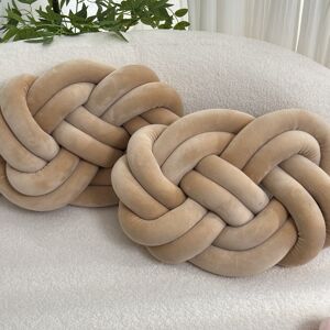 SKESRJTOP (Coffee Color) 2pcs Minimalist White Knot Pillow Balls - 40.01cm Soft Plush Deco SKESRJTOP (Coffee Color) 2pcs Minimalist White Knot Pillow Balls - 40.01cm Soft Plush Deco