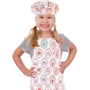 CRJHNS Kids Apron and Chef Hat Set Adjustable Cotton Child Aprons wit CRJHNS Kids Apron and Chef Hat Set Adjustable Cotton Child Aprons wit