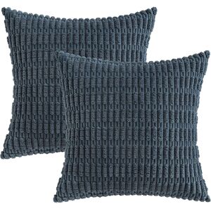 konhill (As show, One size) Pack Of 2 Corduroy Decorative Throw Pillow Covers 20x20 Inch konhill (As show, One size) Pack Of 2 Corduroy Decorative Throw Pillow Covers 20x20 Inch