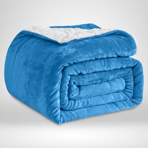 Imperial Rooms (Sky Blue/Light Blue, 200x240 cm) Soft Sherpa Throw Blanket for Sofa Bed Warm Fl Imperial Rooms (Sky Blue/Light Blue, 200x240 cm) Soft Sherpa Throw Blanket for Sofa Bed Warm Fl