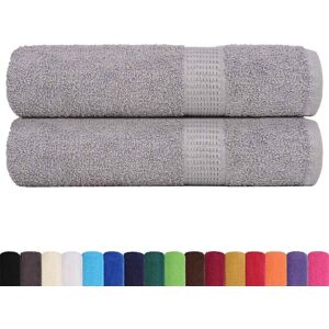vidaXL Shower Towels 2 Pieces Grey 70 x 140 cm 360 g/m 100% Cotton vidaXL Shower Towels 2 Pieces Grey 70 x 140 cm 360 g/m 100% Cotton