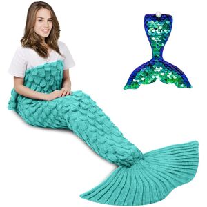 AmyHomie Mermaid Tail Blanket for Adults, Crochet Mermaid Blanket for Women Soft AmyHomie Mermaid Tail Blanket for Adults, Crochet Mermaid Blanket for Women Soft