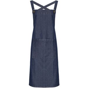(One Size, Indigo Denim) Premier Barista Polycotton Cross Back Full Apron (One Size, Indigo Denim) Premier Barista Polycotton Cross Back Full Apron