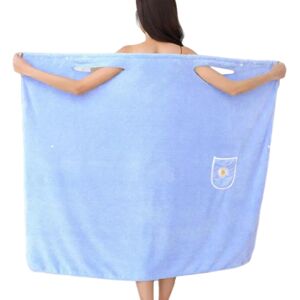 Unbranded (Blue) Spa Wrap Towel for Women Shower Bath Body Wrap Robe Absorbent - Bathrob Unbranded (Blue) Spa Wrap Towel for Women Shower Bath Body Wrap Robe Absorbent - Bathrob