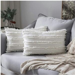 Unbranded Set of 2 Decorative Boho Throw Pillow Covers Linen Striped Jacquard Pattern Cush Unbranded Set of 2 Decorative Boho Throw Pillow Covers Linen Striped Jacquard Pattern Cush