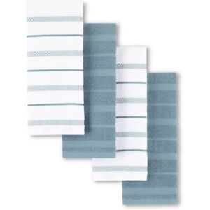 KitchenAid Albany Kitchen Towel 4-Pack Set Fog Blue/White 16""""x26"""" KitchenAid Albany Kitchen Towel 4-Pack Set Fog Blue/White 16""""x26""""