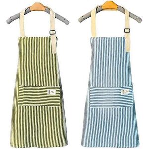 Unbranded (As show, One size) 2 Pieces, Apron, Cotton and Linen Apron, Kitchen Apron, Clea Unbranded (As show, One size) 2 Pieces, Apron, Cotton and Linen Apron, Kitchen Apron, Clea