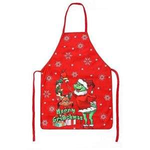 Unbranded (As show, One size) 1pcs Christmas Grinch Apron B, Adult Washable Bib Kitchen Ap Unbranded (As show, One size) 1pcs Christmas Grinch Apron B, Adult Washable Bib Kitchen Ap
