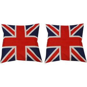 Typecat 2X British Vintage Style Union Jack Flag Throw Pillow Case, Pillowcase Typecat 2X British Vintage Style Union Jack Flag Throw Pillow Case, Pillowcase
