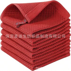 Gaatpot (dark red, 34*73cm(without hook)) Pure cotton honeycomb kitchen square towel 40* Gaatpot (dark red, 34*73cm(without hook)) Pure cotton honeycomb kitchen square towel 40*