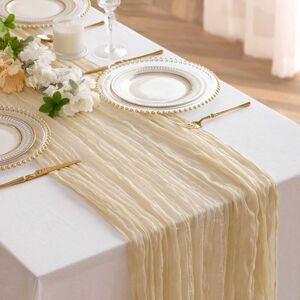 Unbranded (Beige) Table Runner Boho Gauze Table Runner Romantic Sheer Runner For Wedding P Unbranded (Beige) Table Runner Boho Gauze Table Runner Romantic Sheer Runner For Wedding P
