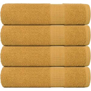vidaXL Hand Towels 4 pcs Gold 50x100 cm 360 gsm 100% Cotton vidaXL Hand Towels 4 pcs Gold 50x100 cm 360 gsm 100% Cotton