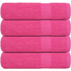 vidaXL Hand Towels 4 pcs Pink 50x100 cm 360 gsm 100% Cotton vidaXL Hand Towels 4 pcs Pink 50x100 cm 360 gsm 100% Cotton
