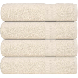 vidaXL Hand Towels 4 pcs Cream 50x100 cm 360 gsm 100% Cotton vidaXL Hand Towels 4 pcs Cream 50x100 cm 360 gsm 100% Cotton