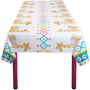 Rubies White llama plastic tablecloth 130 x 180 cm Rubies White llama plastic tablecloth 130 x 180 cm