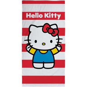 Hello Kitty Kids Towel - Cheeky Stripey Design - 70x140cm Hello Kitty Kids Towel - Cheeky Stripey Design - 70x140cm