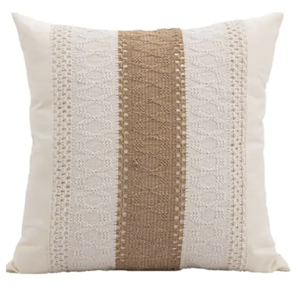 Exogio 18x18inch Cotton & Burlap Throw Pillow Covers Boho Farmhouse Textured Striped Wo Exogio 18x18inch Cotton & Burlap Throw Pillow Covers Boho Farmhouse Textured Striped Wo