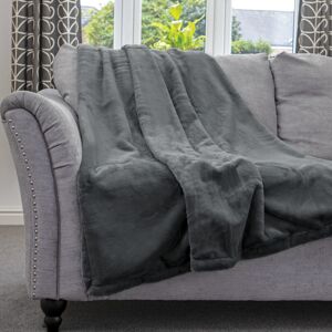 Dreamcatcher Blanket Throw Soft Faux Fur 160 x 130cm Dark Grey Fleece Overblanke Dreamcatcher Blanket Throw Soft Faux Fur 160 x 130cm Dark Grey Fleece Overblanke